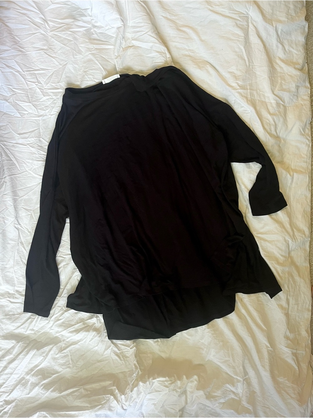 Zenana Outfitters Black Layered Hem Long Sleeve Tunic 2X